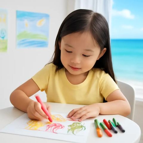 Ảnh bìa vuông bài hát Bút sáp vẽ nhà — nhạc Thiếu nhi vui tươi