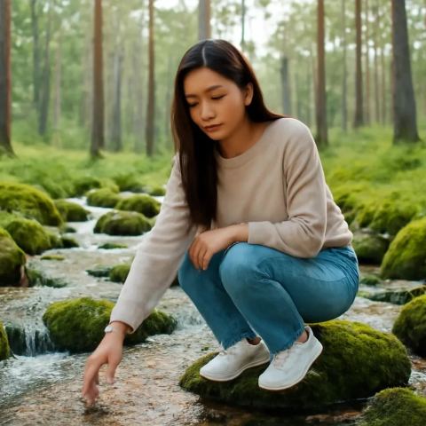 Ảnh bìa vuông bài hát Suối nhỏ không vội — nhạc Lofi nhẹ nhàng