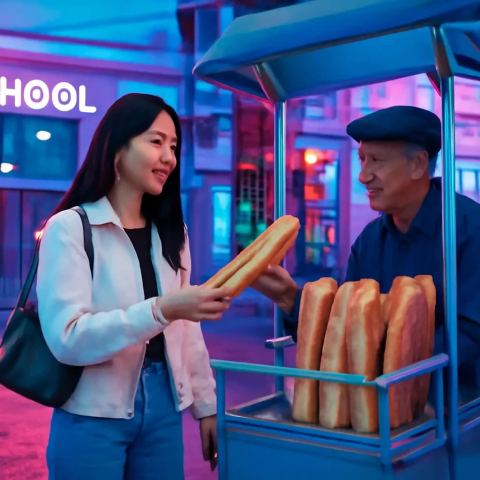 Ảnh bìa vuông bài hát Xe bánh mì bán chịu — nhạc Acoustic nhẹ nhàng