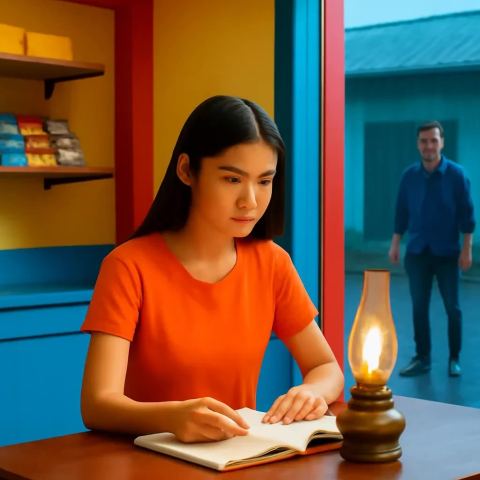 Ảnh bìa vuông bài hát Đèn dầu tiệm tạp hóa — nhạc Bolero buồn
