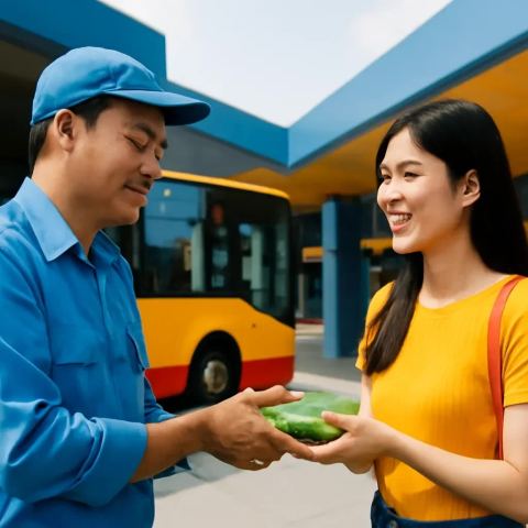 Ảnh bìa vuông bài hát Bánh tét gửi theo xe đò — nhạc Bolero buồn