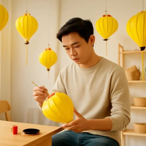 Ảnh bìa vuông bài hát Người vẽ đèn lồng — nhạc Pop lãng mạn