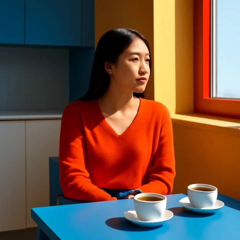 Ảnh bìa vuông bài hát Cà phê pha hai phần — nhạc Ballad buồn