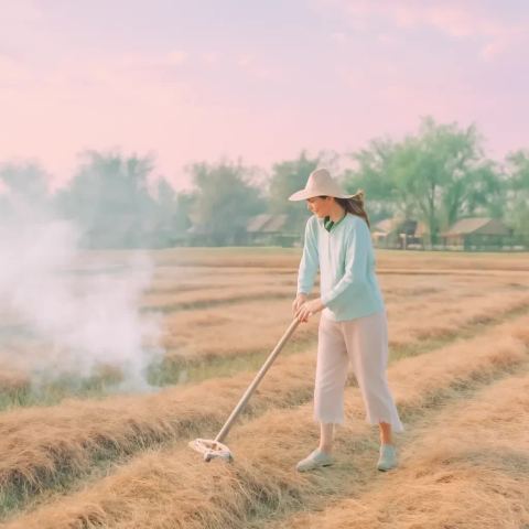 Ảnh bìa vuông bài hát Khói đốt đồng cuối vụ — nhạc Bolero nhẹ nhàng