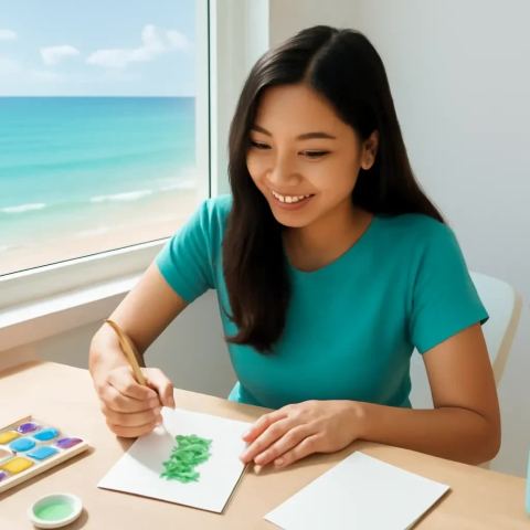 Ảnh bìa vuông bài hát Thiệp tay gửi Đà Lạt — nhạc Pop lãng mạn