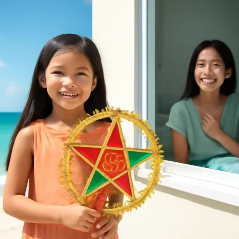 Ảnh bìa vuông bài hát Mang đèn sang nhà bạn — nhạc Pop vui tươi
