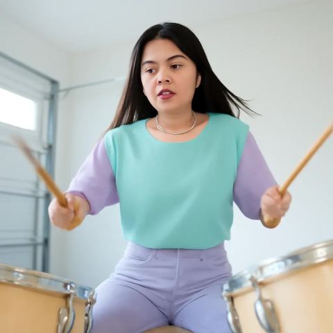 Ảnh bìa vuông bài hát Cô gái giữ nhịp — nhạc Rock sôi động