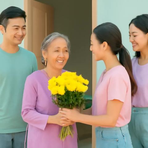 Ảnh bìa vuông bài hát Bó cúc gửi về quê — nhạc Pop lãng mạn