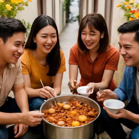 Ảnh bìa vuông bài hát Nồi thịt kho xóm trọ — nhạc Bolero buồn