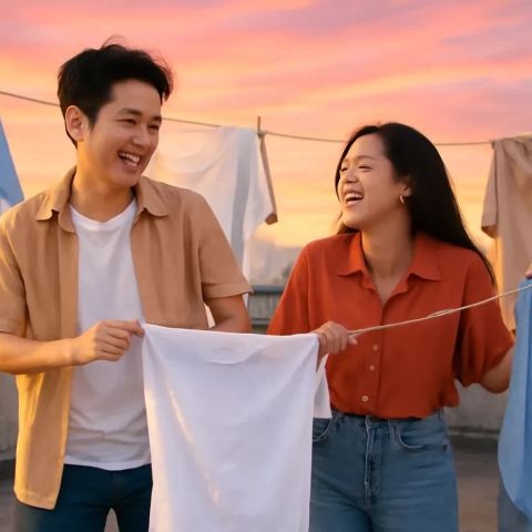 Ảnh bìa vuông bài hát Dây phơi chung — nhạc Rap nhẹ nhàng