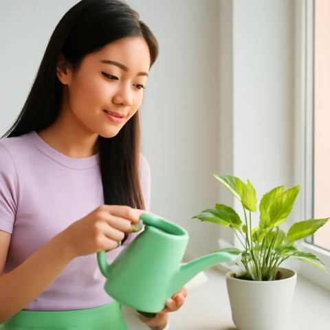 Ảnh bìa vuông bài hát Chậu trầu bà bên cửa — nhạc Ballad nhẹ nhàng